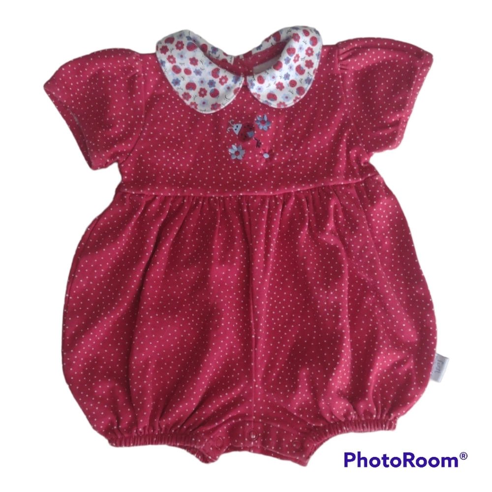 Baby Girl's Ladybug Romper 3-6 Months